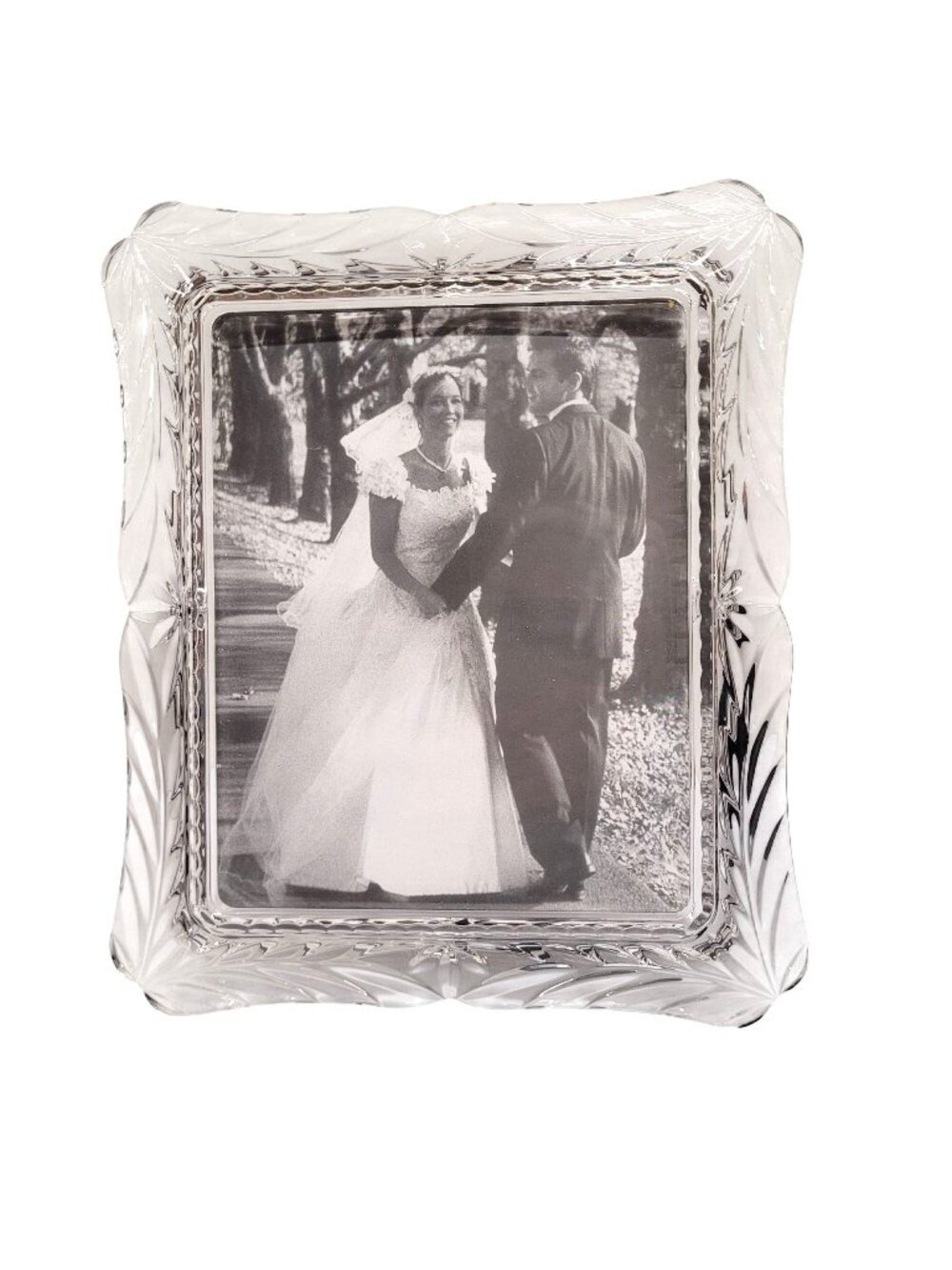 Mikasa Palm Suite 8'' x 10'' Picture Frame Lead Crystal Austria 1999-2001